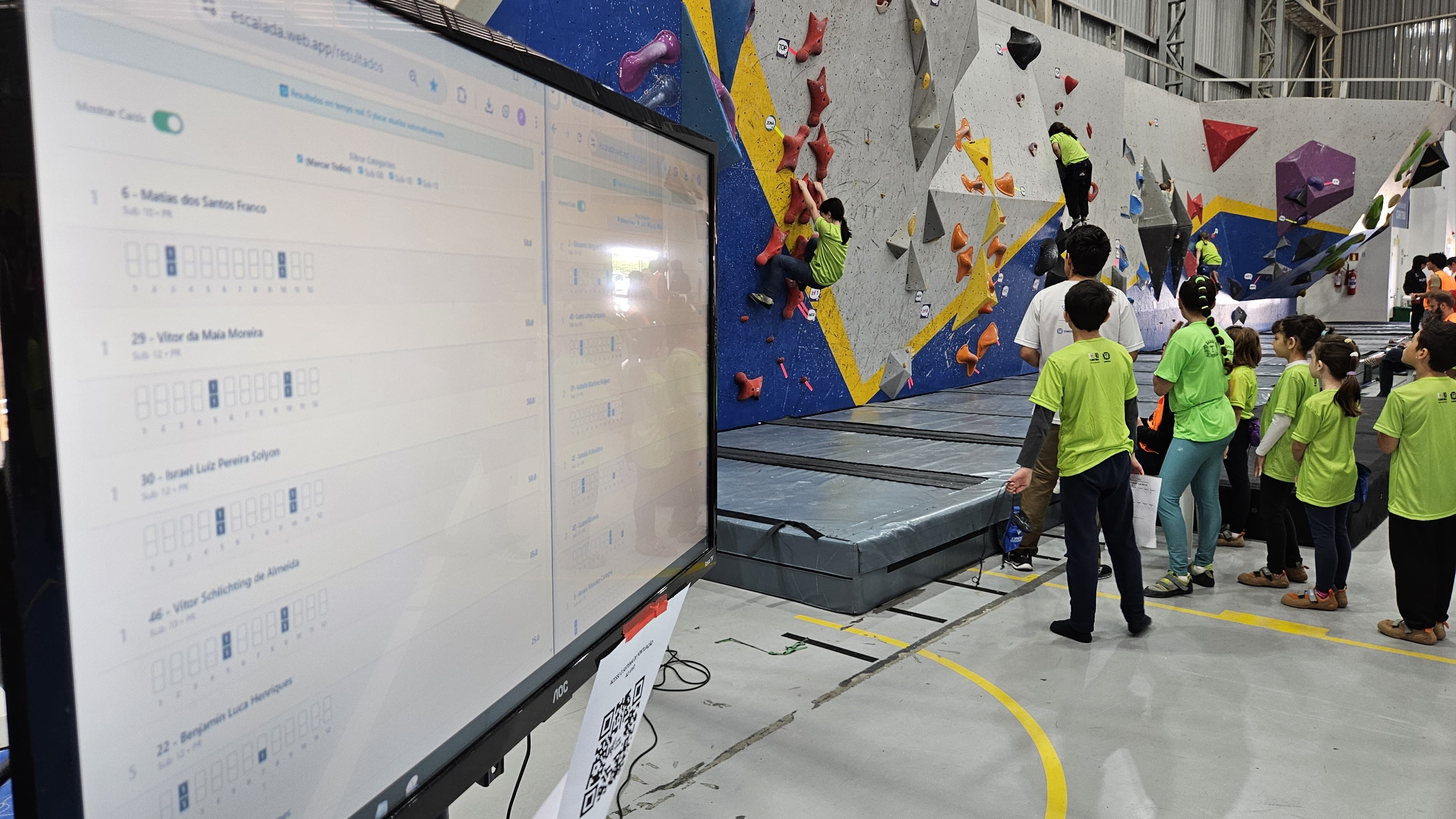 Climb Ranking em uso no ginásio